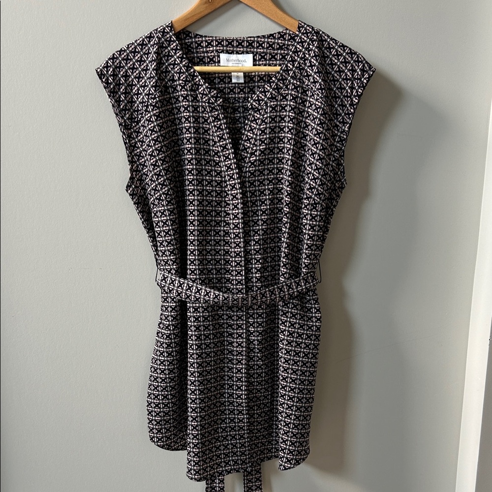 Motherhood Black and White Patterned Maternity Blouse